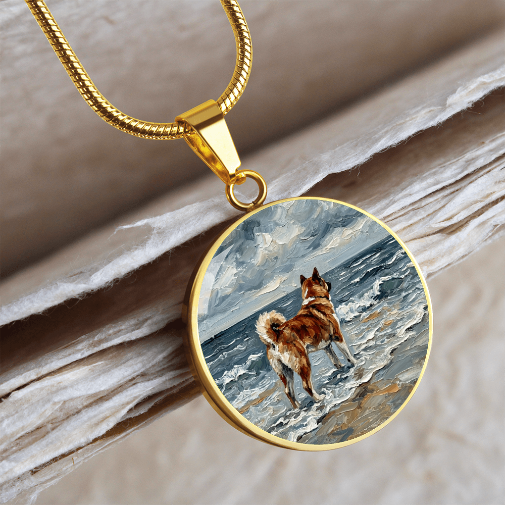 Beach Day - Akita Round Necklace