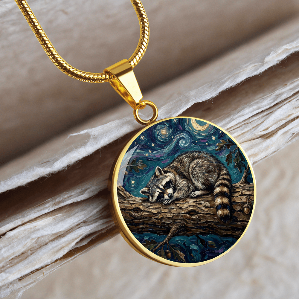 Midnight Bandit Round Necklace