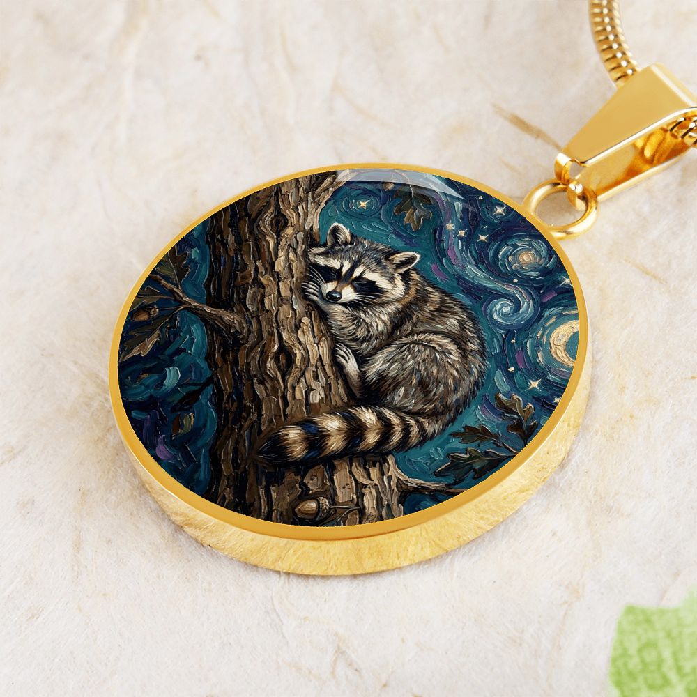 Midnight Bandit Round Necklace