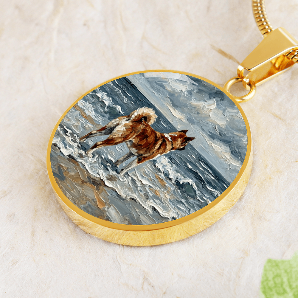 Beach Day - Akita Round Necklace