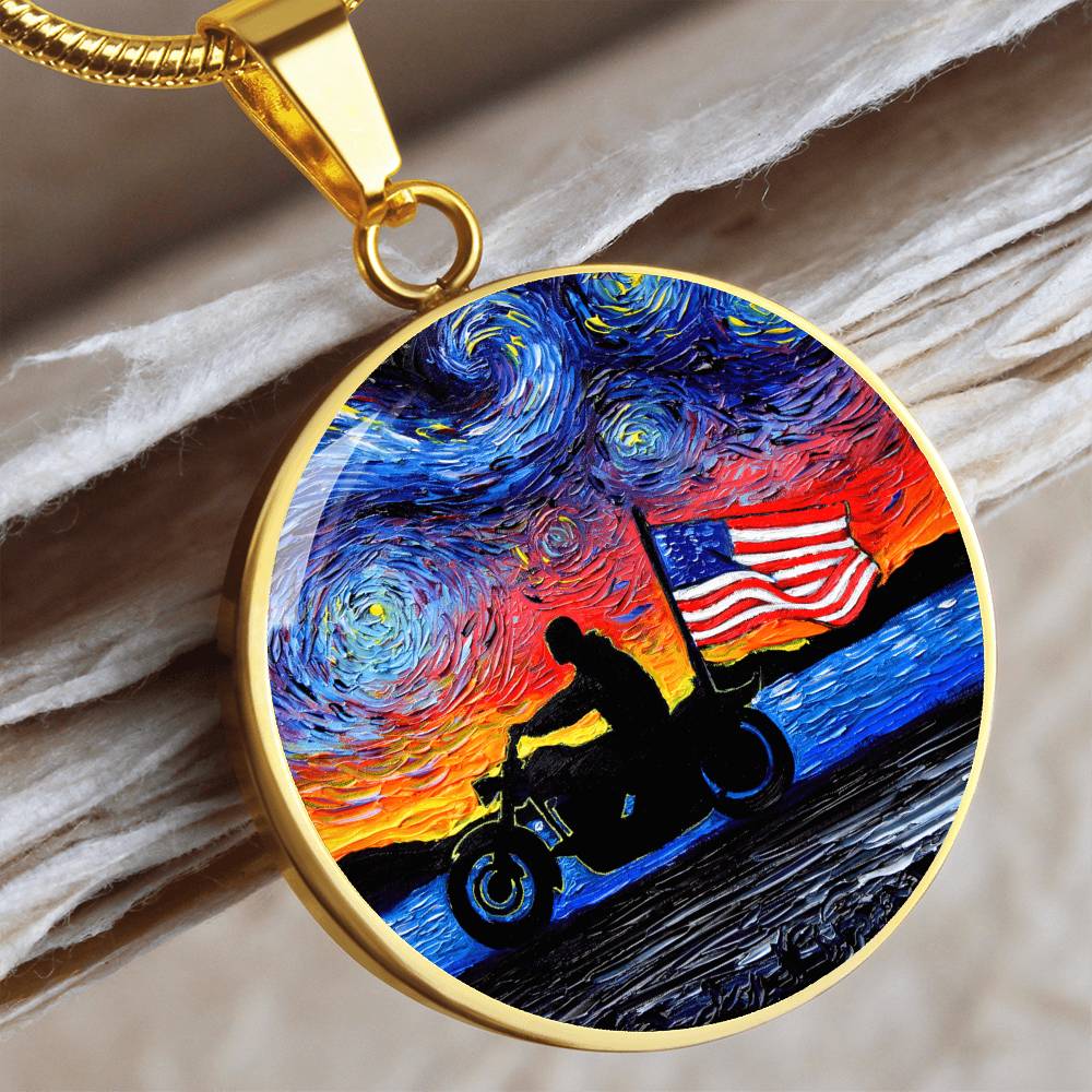 Easy Rider Starry Night Round Necklace