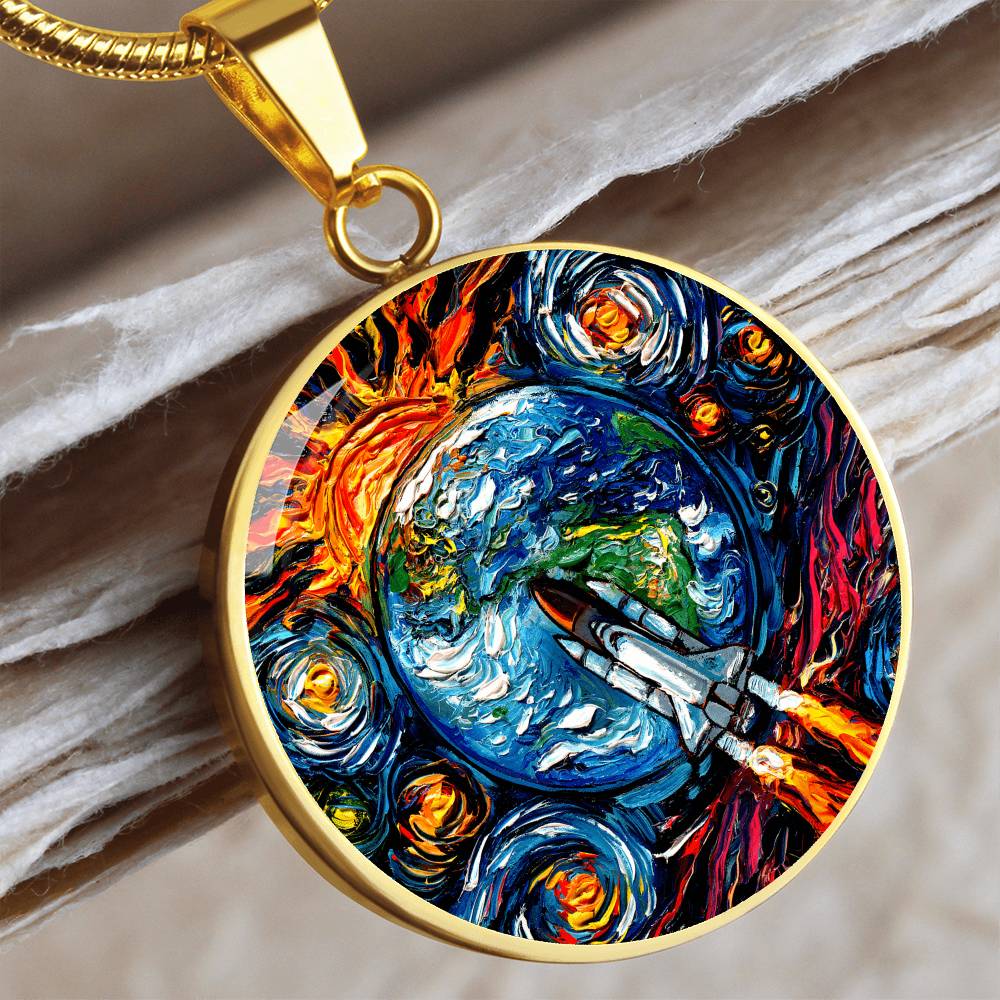 Beyond The Horizon Starry Night Round Necklace