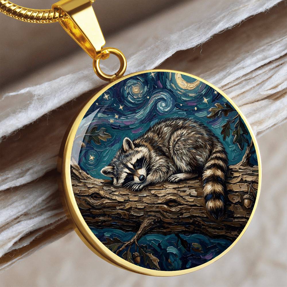 Midnight Bandit Round Necklace