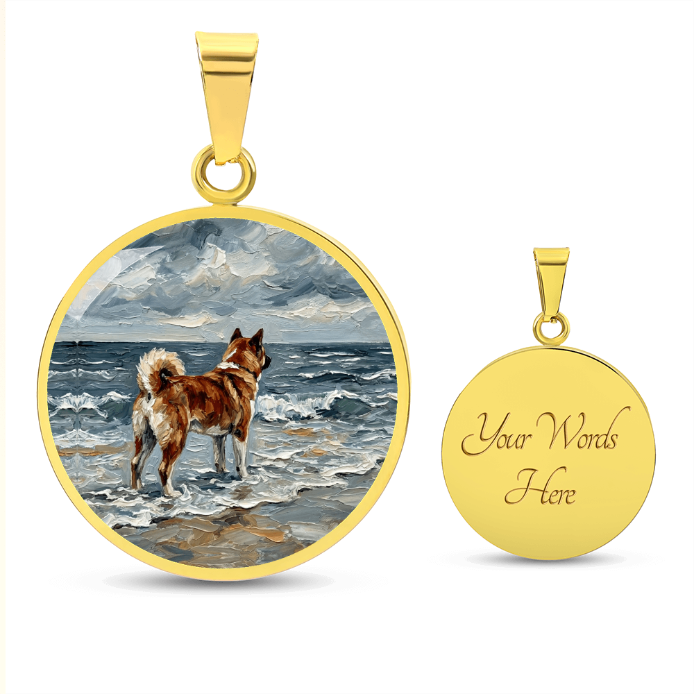 Beach Day - Akita Round Necklace