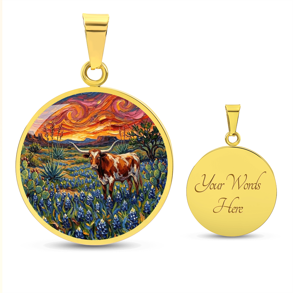 Texas Night Round Necklace