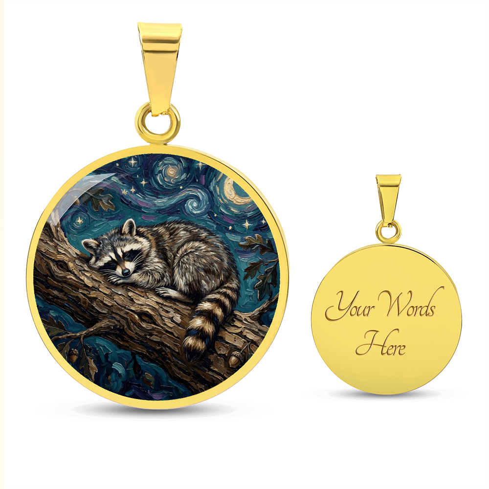 Midnight Bandit Round Necklace