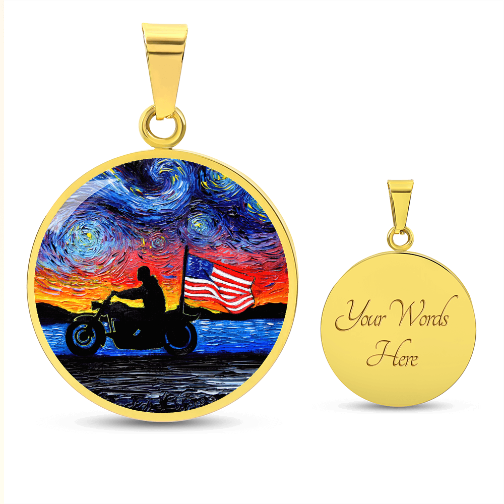 Easy Rider Starry Night Round Necklace
