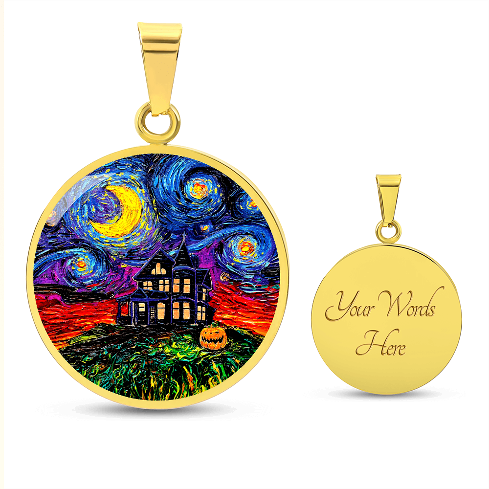 Starry Haunting Starry Night Round Necklace
