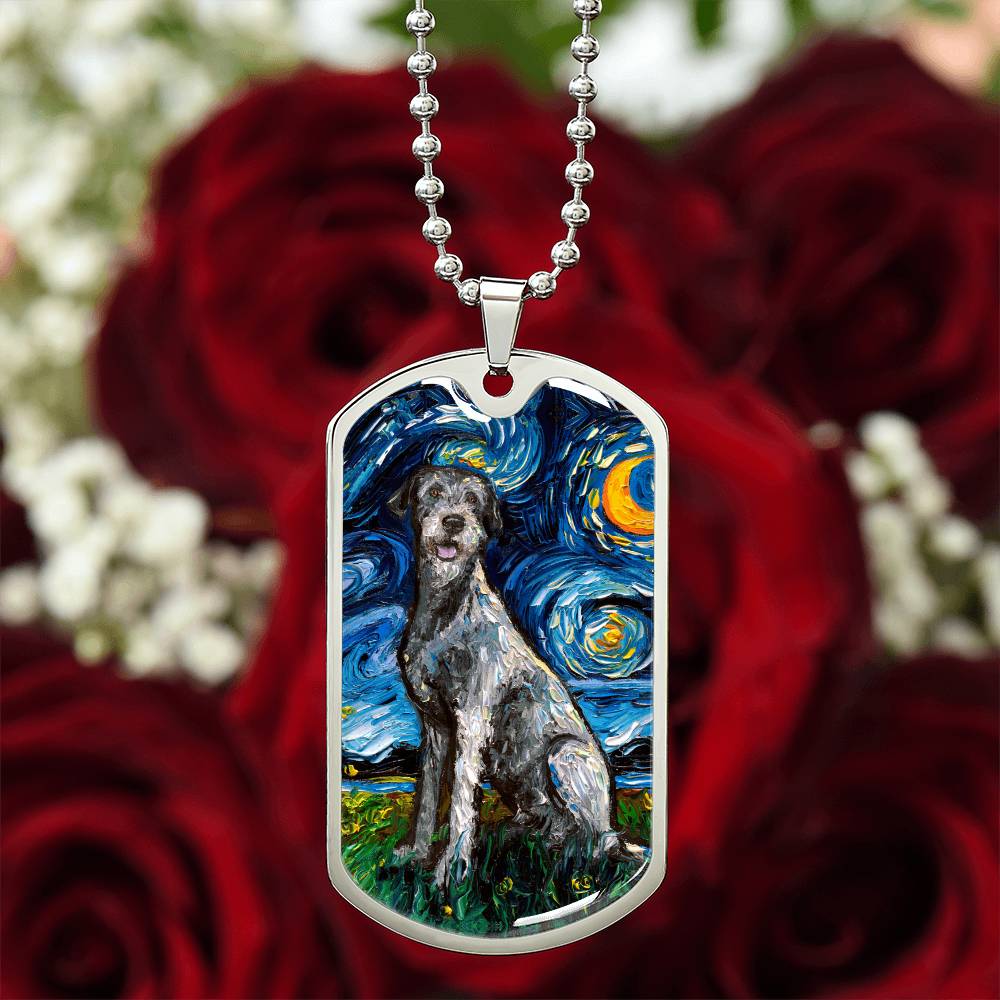 Irish Wolfhound Dog Tag Necklace