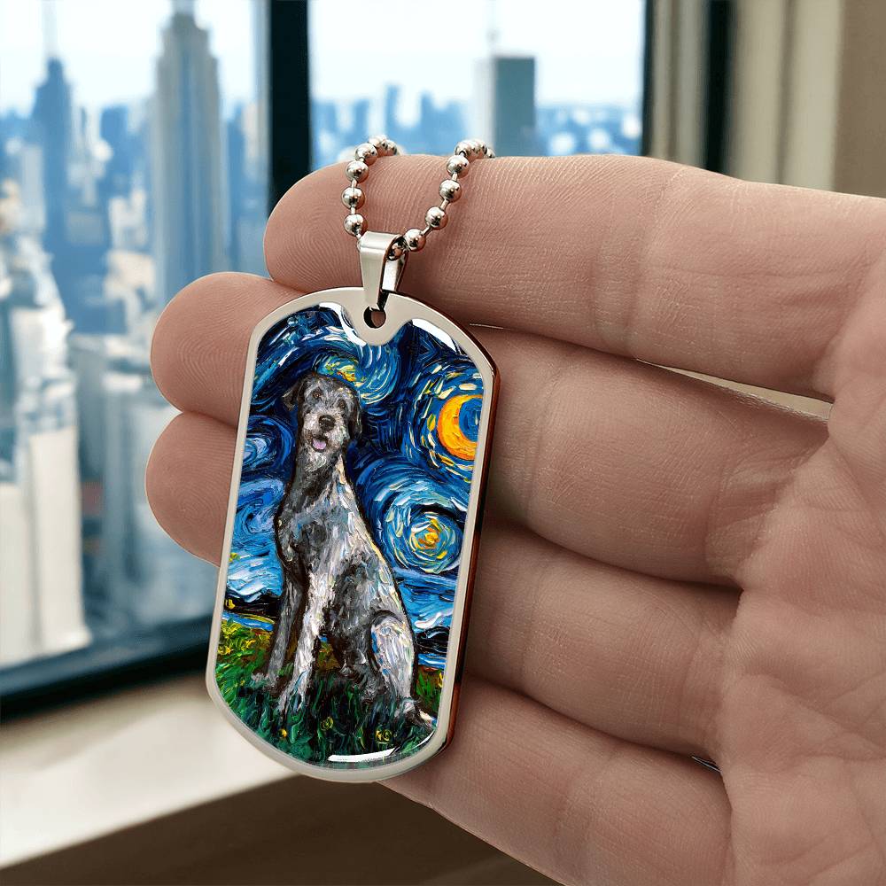 Irish Wolfhound Dog Tag Necklace