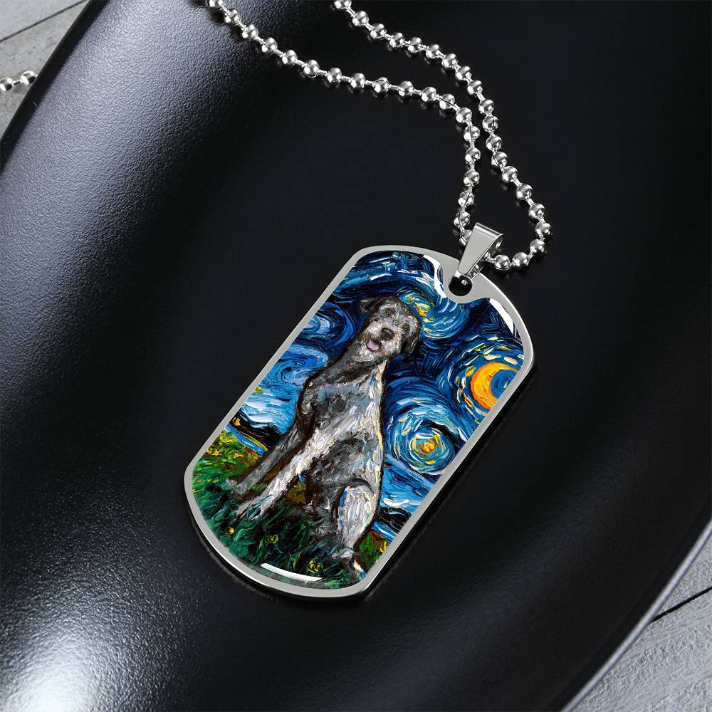 Irish Wolfhound Dog Tag Necklace