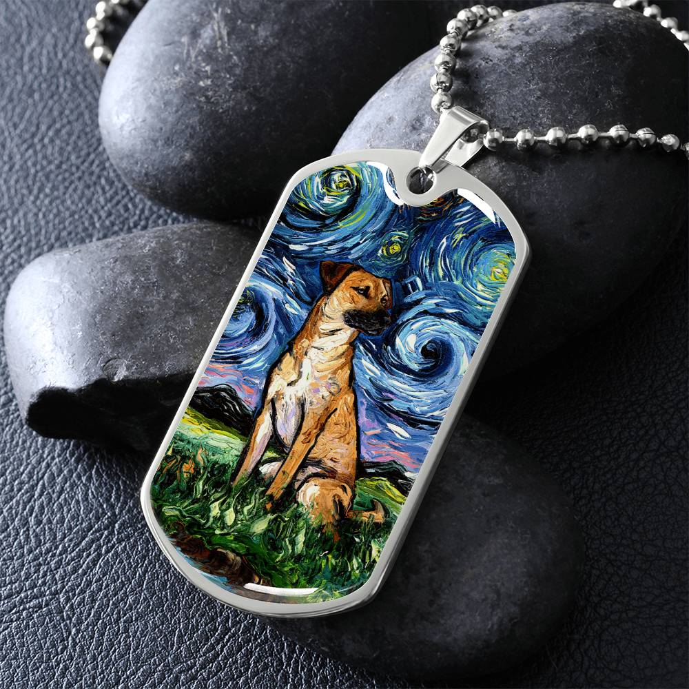 Black Mouth Cur Dog Tag Necklace