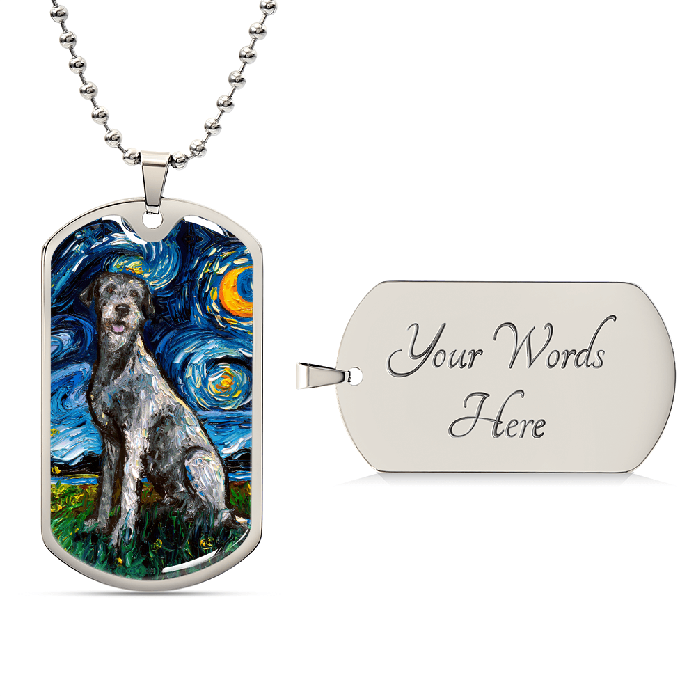 Irish Wolfhound Dog Tag Necklace