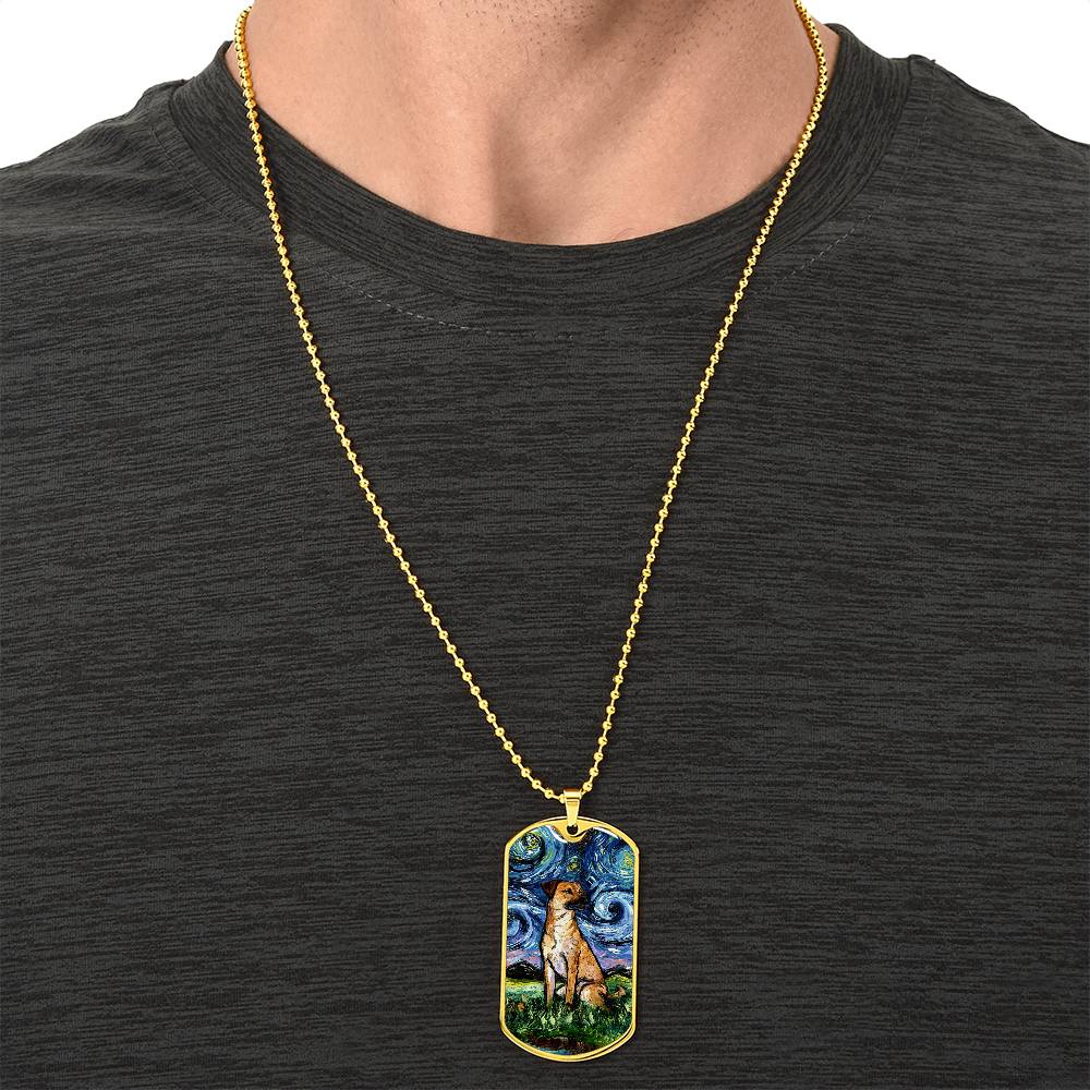 Black Mouth Cur Dog Tag Necklace