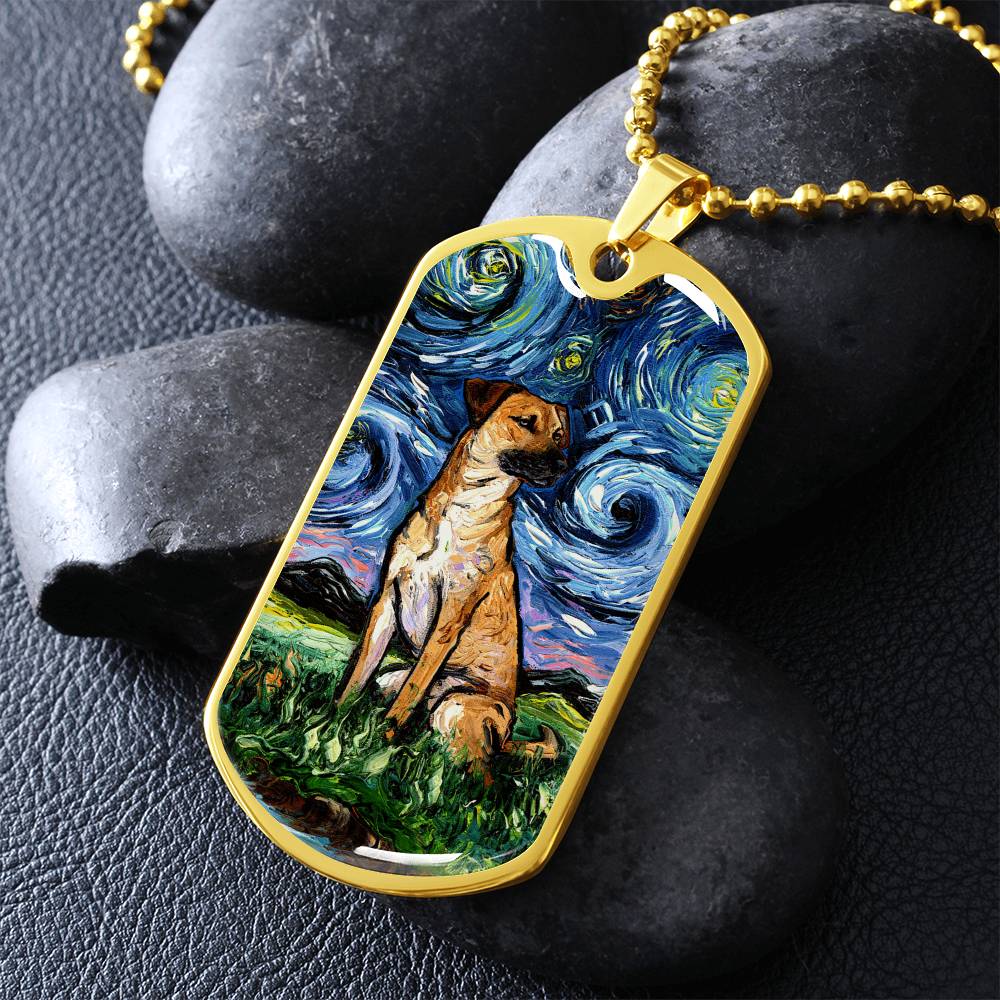 Black Mouth Cur Dog Tag Necklace