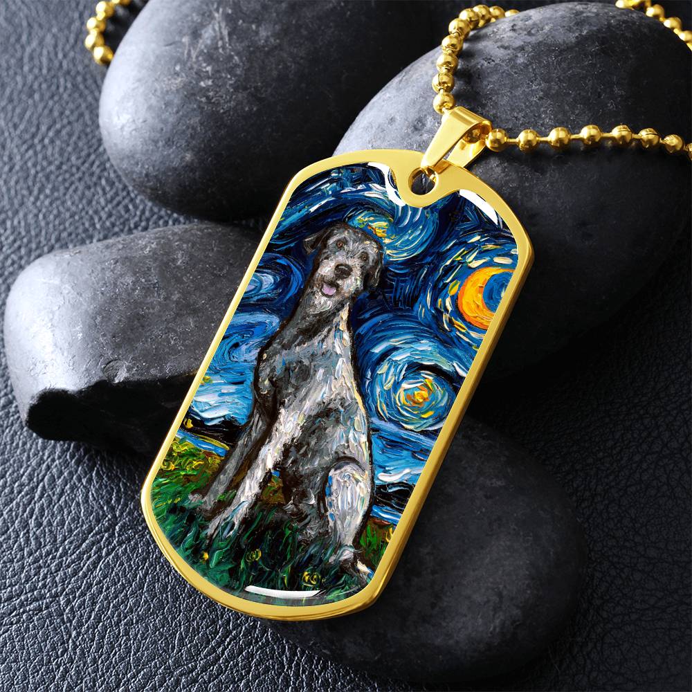 Irish Wolfhound Dog Tag Necklace