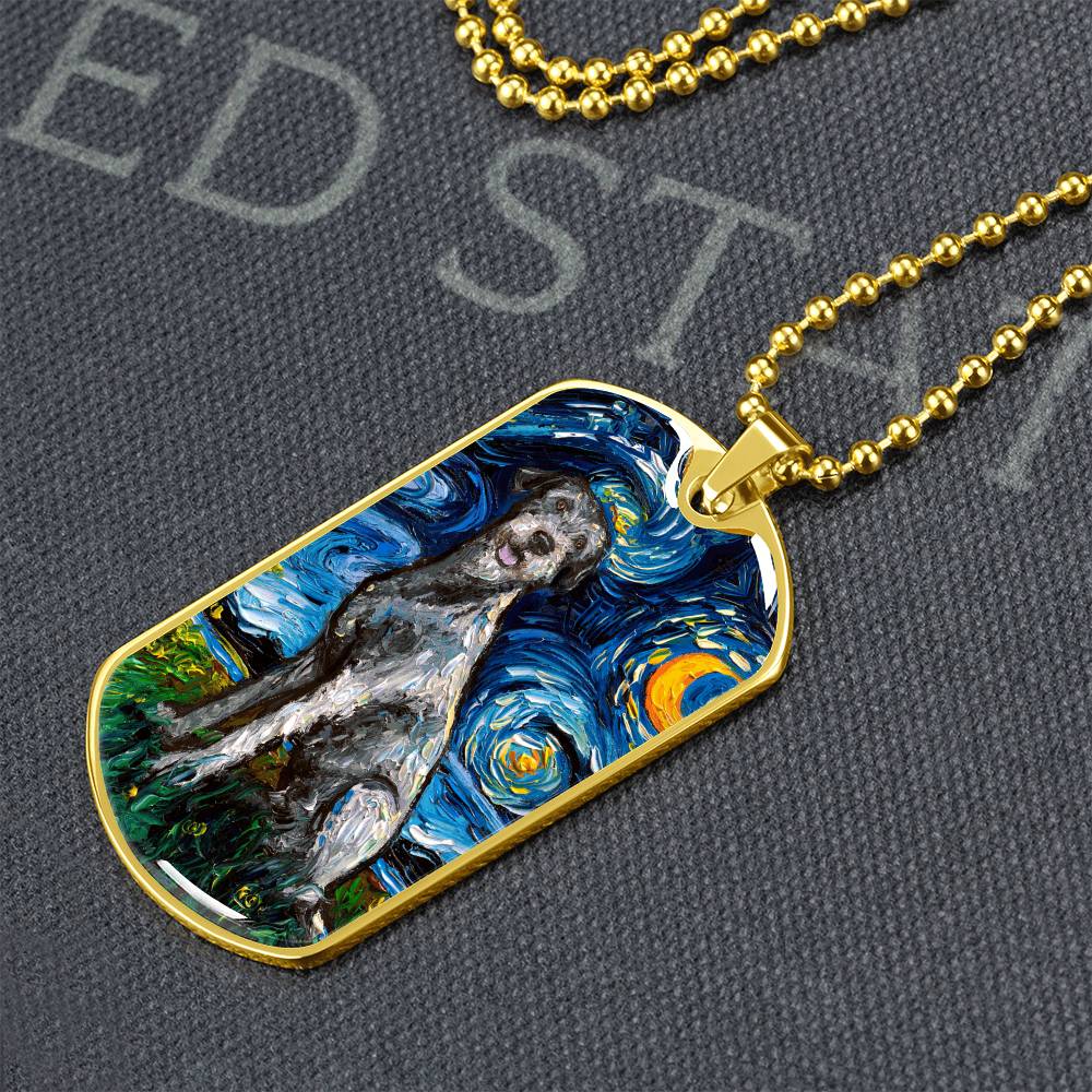 Irish Wolfhound Dog Tag Necklace