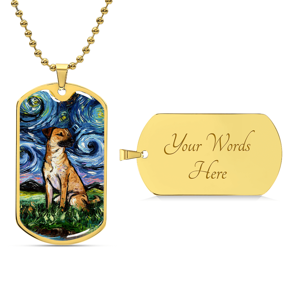 Black Mouth Cur Dog Tag Necklace