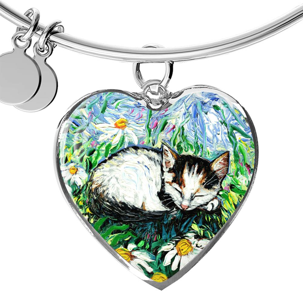 Sweet Dreams Starry Night Heart Bangle Bracelet