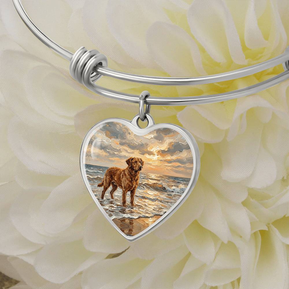 Beach Day - Chesapeake Bay Retriever Heart Bracelet