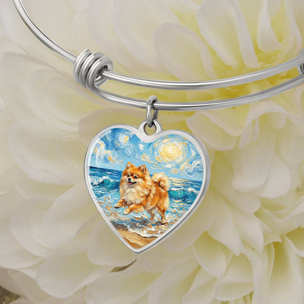 Beach Day - Pomeranian Heart Bracelet