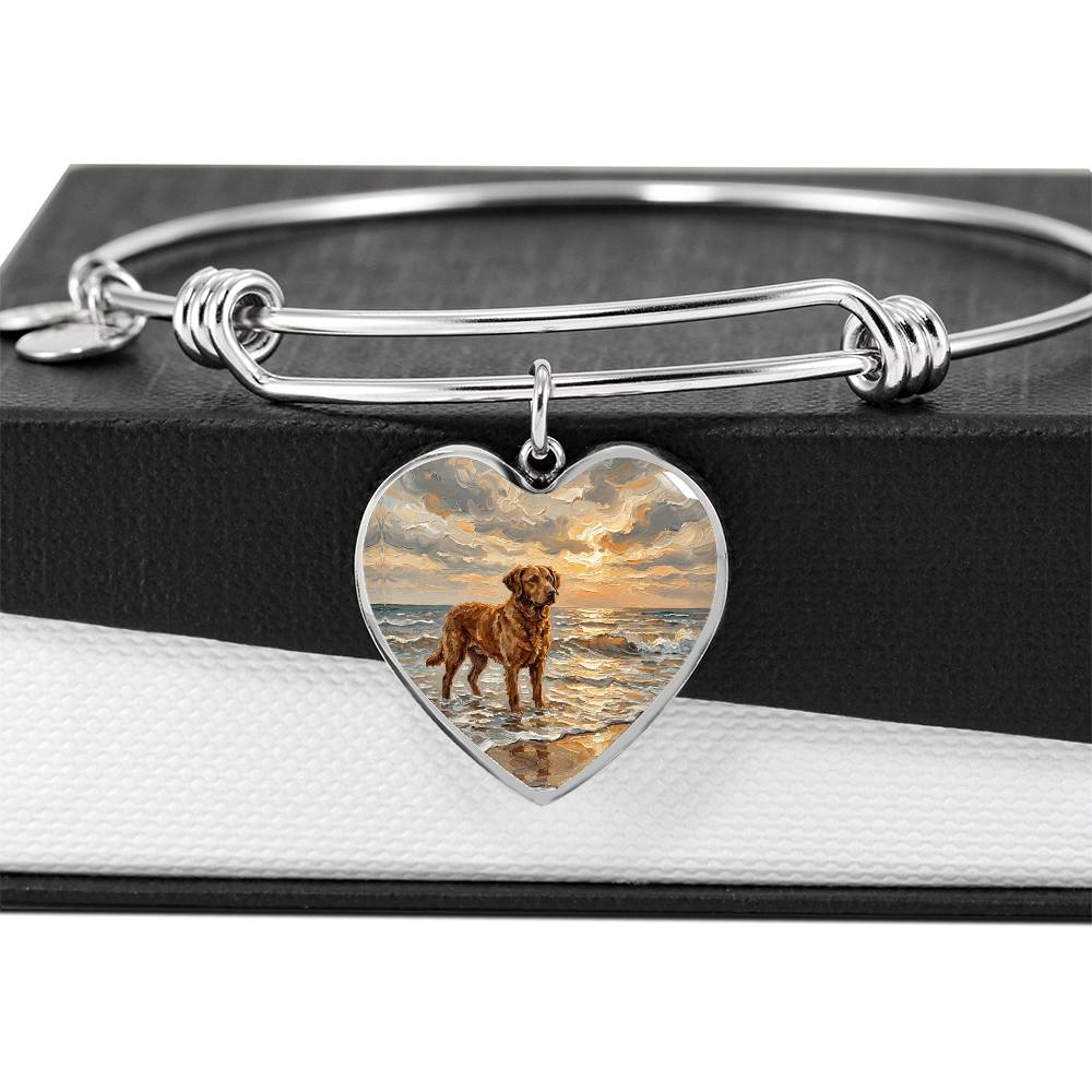 Beach Day - Chesapeake Bay Retriever Heart Bracelet