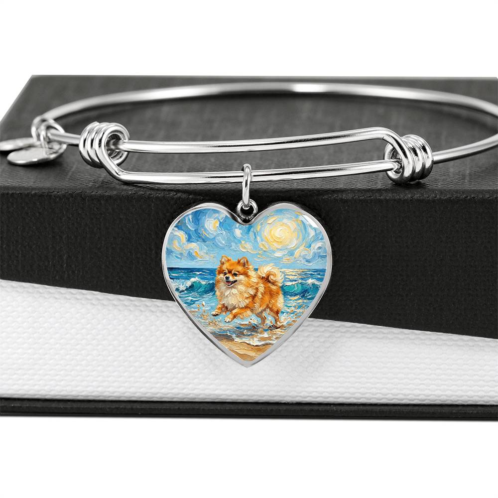 Beach Day - Pomeranian Heart Bracelet