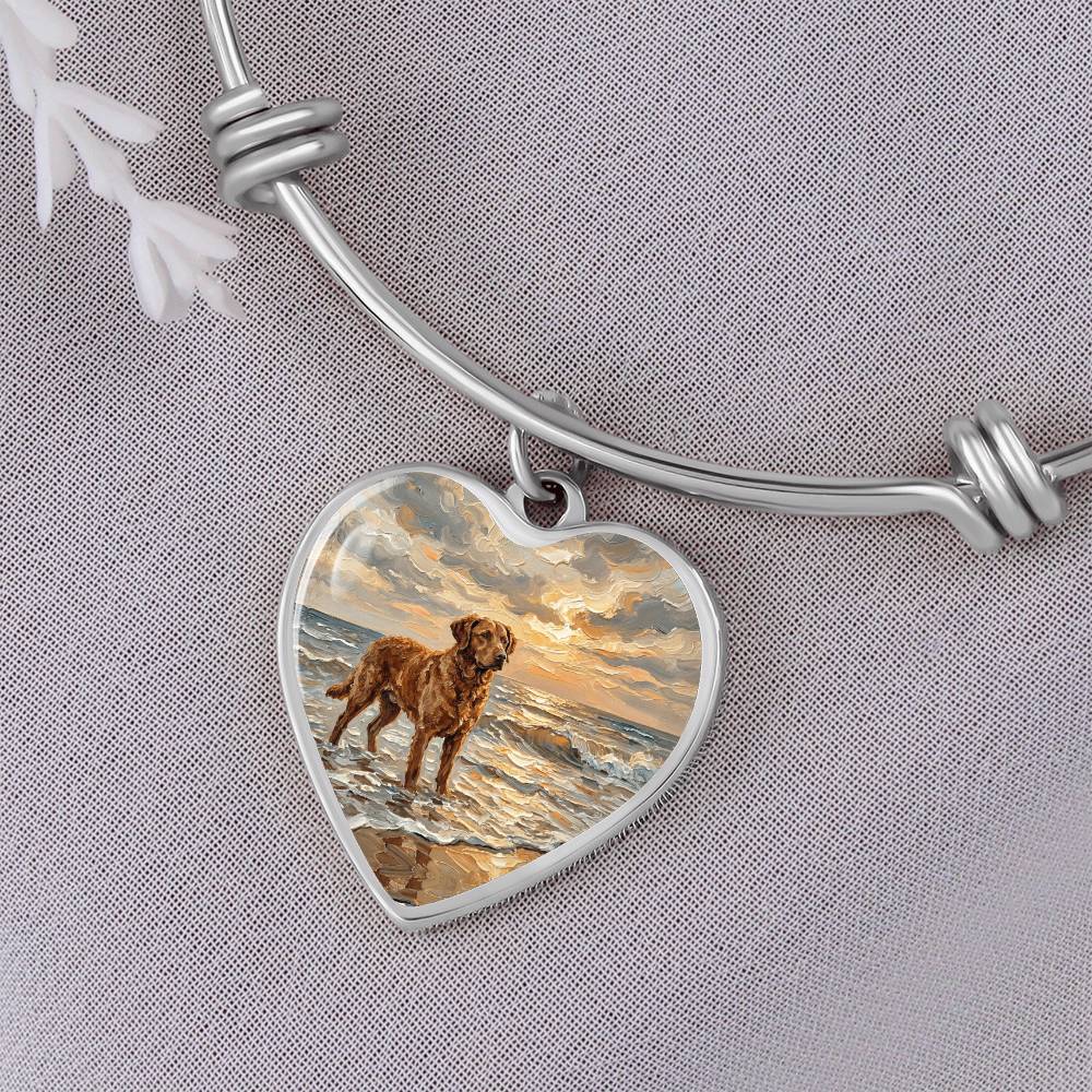 Beach Day - Chesapeake Bay Retriever Heart Bracelet