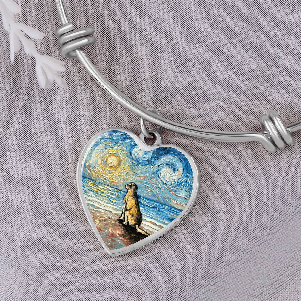 Beach Days - Yellow Labrador Heart Necklace