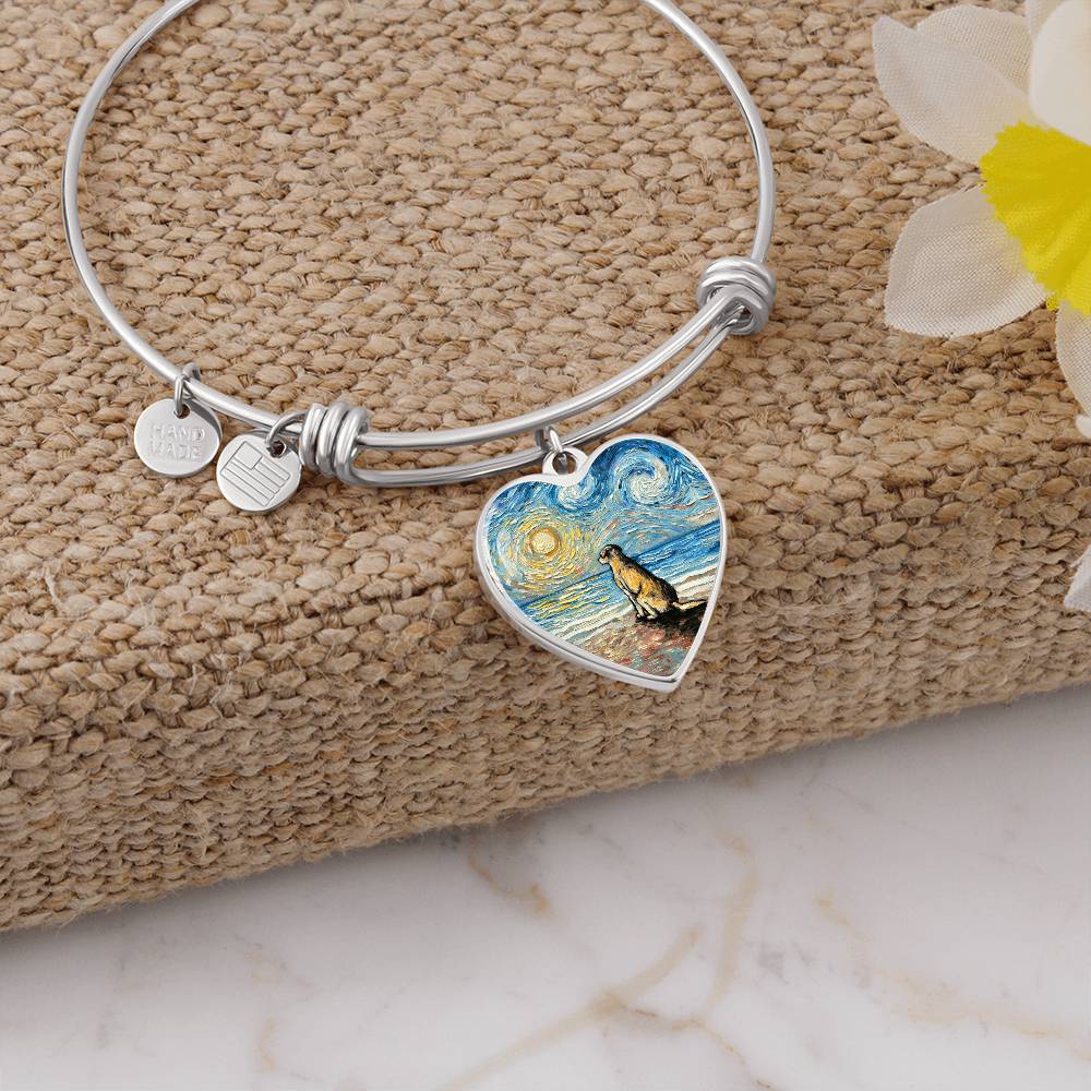 Beach Days - Yellow Labrador Heart Necklace