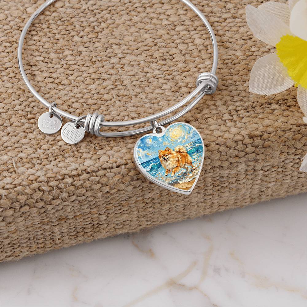 Beach Day - Pomeranian Heart Bracelet