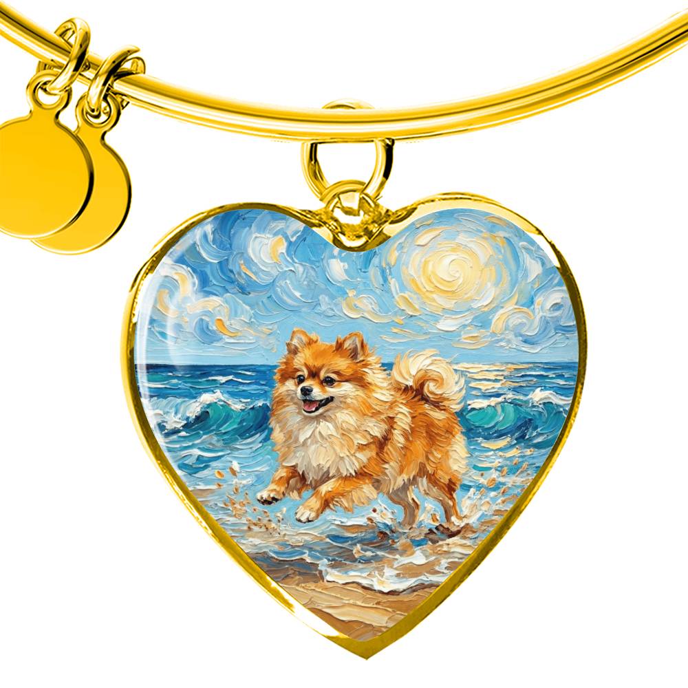 Beach Day - Pomeranian Heart Bracelet