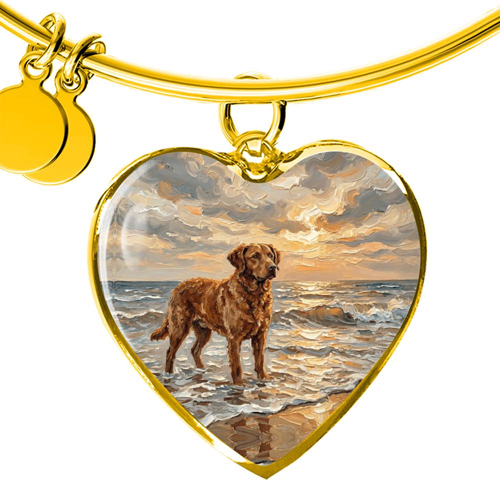 Beach Day - Chesapeake Bay Retriever Heart Bracelet
