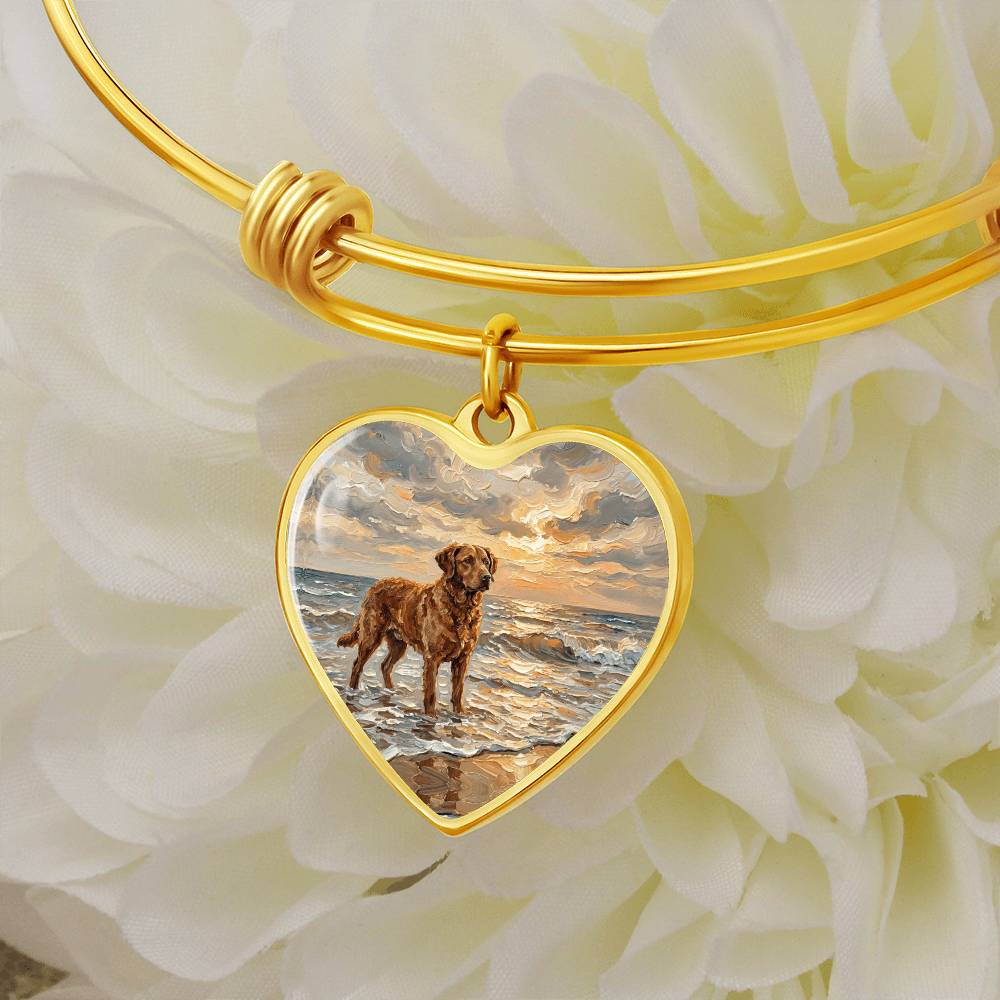 Beach Day - Chesapeake Bay Retriever Heart Bracelet