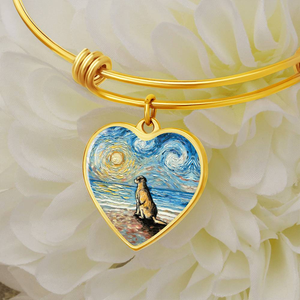 Beach Days - Yellow Labrador Heart Necklace