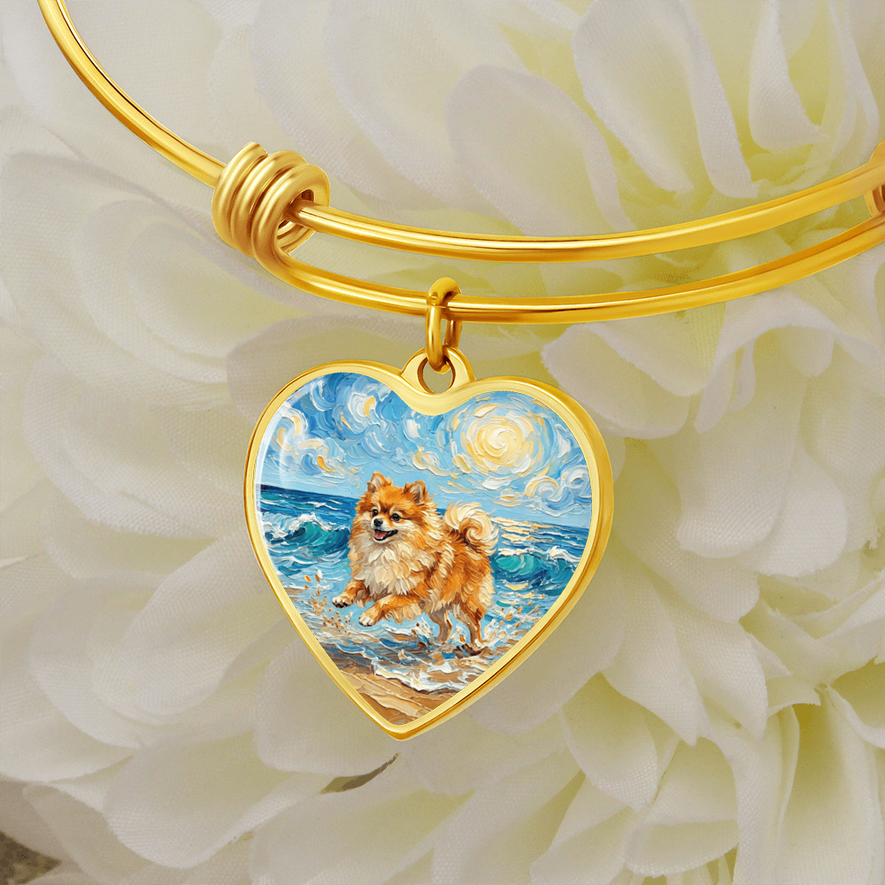 Beach Day - Pomeranian Heart Bracelet
