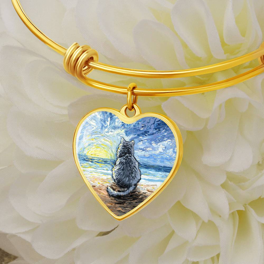 Beach Days - Nebelung Cat Heart Necklace