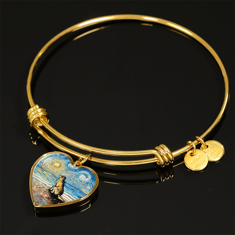 Beach Days - Yellow Labrador Heart Bangle