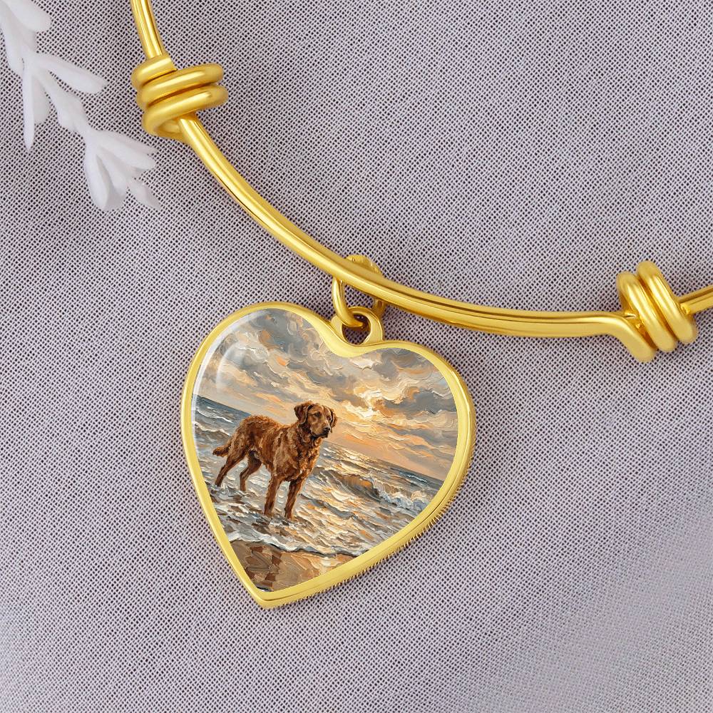 Beach Day - Chesapeake Bay Retriever Heart Bracelet