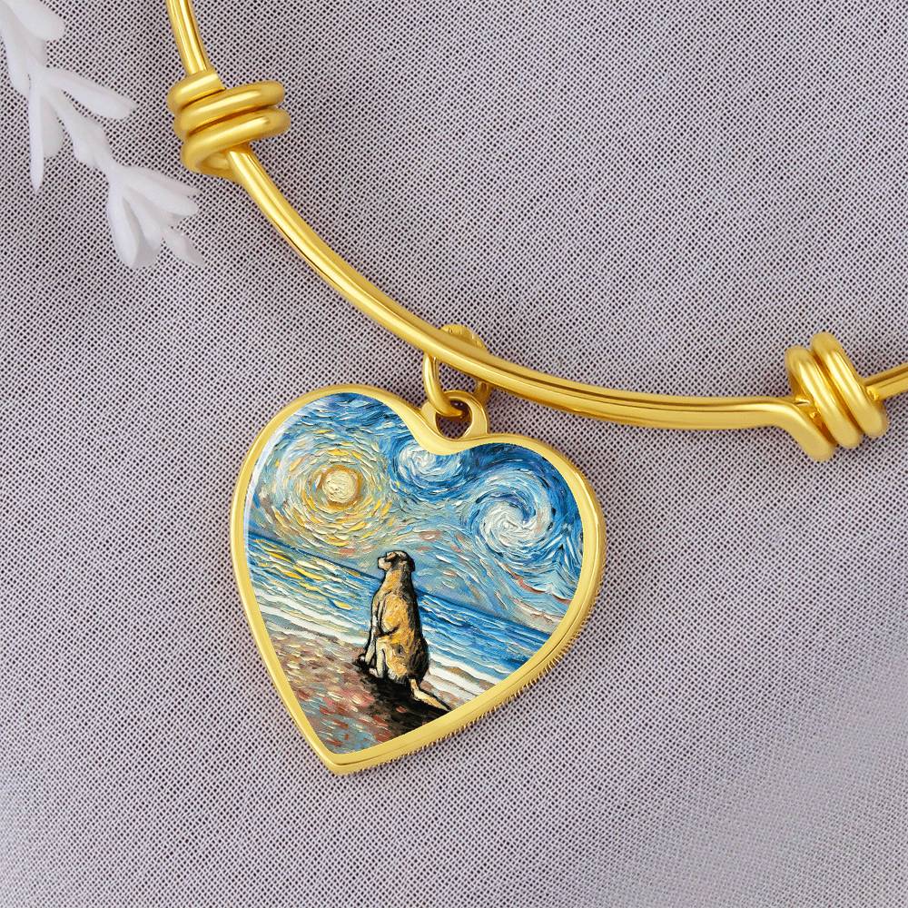 Beach Days - Yellow Labrador Heart Necklace