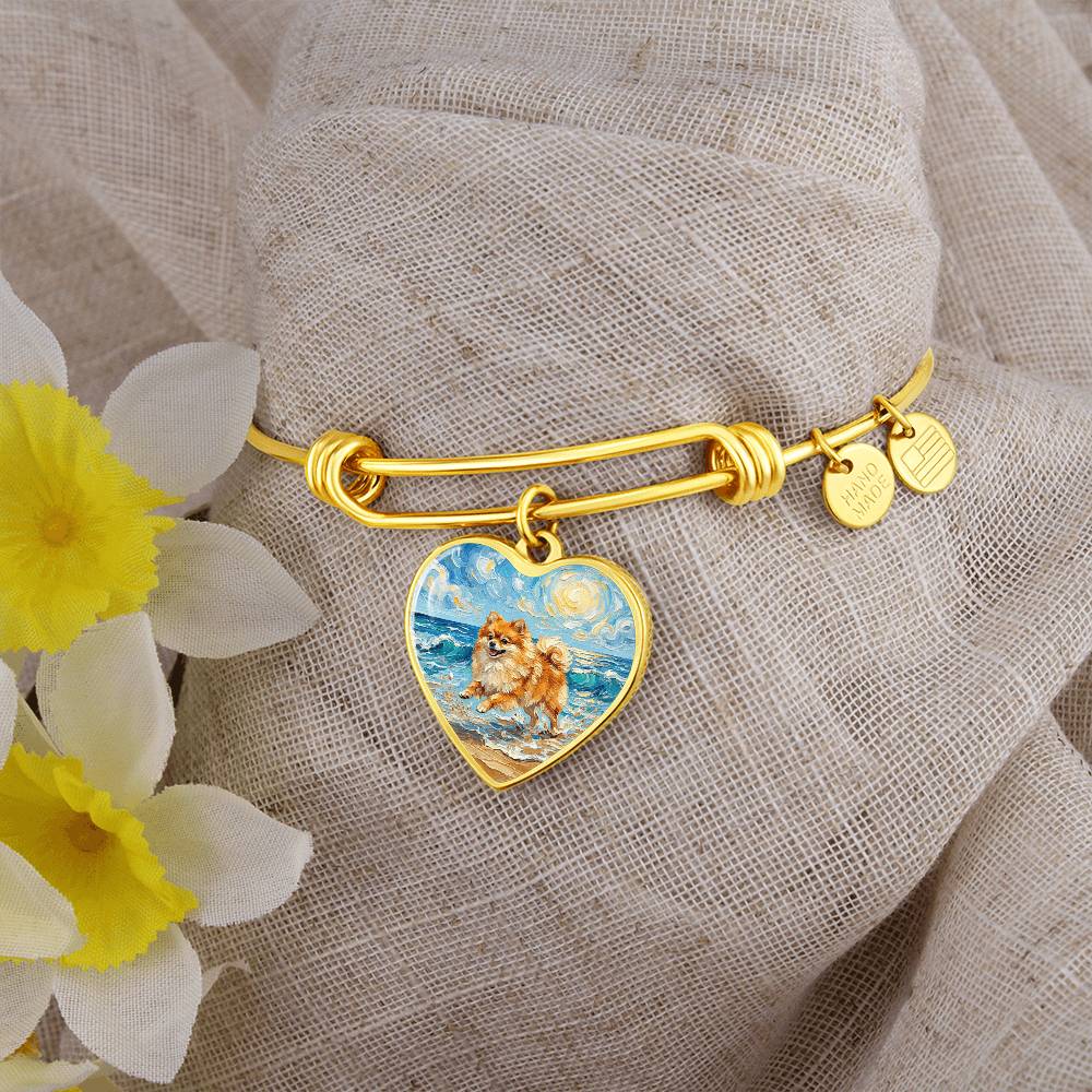 Beach Day - Pomeranian Heart Bracelet