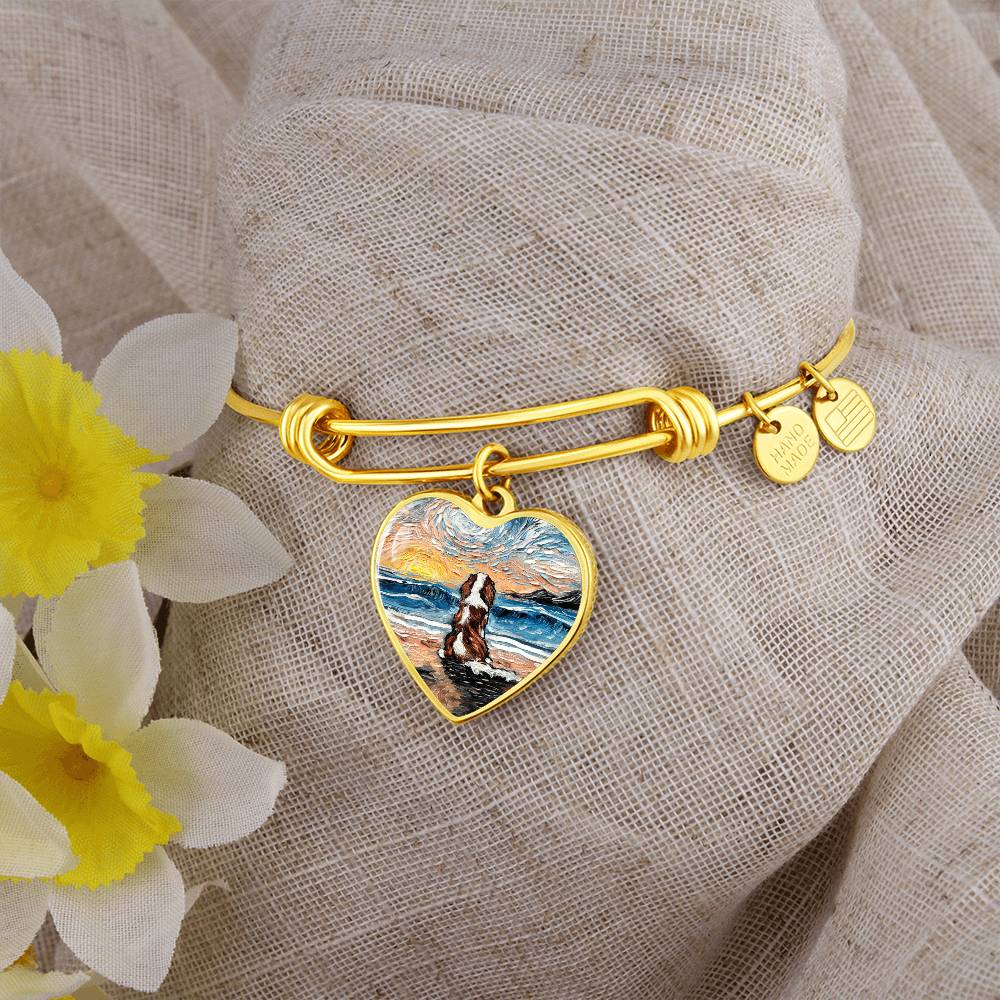 Beach Days -Blenheim Cavalier Heart Bangle Bracelet