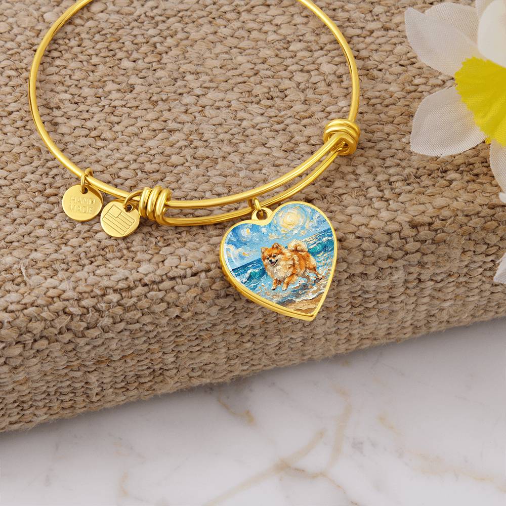 Beach Day - Pomeranian Heart Bracelet