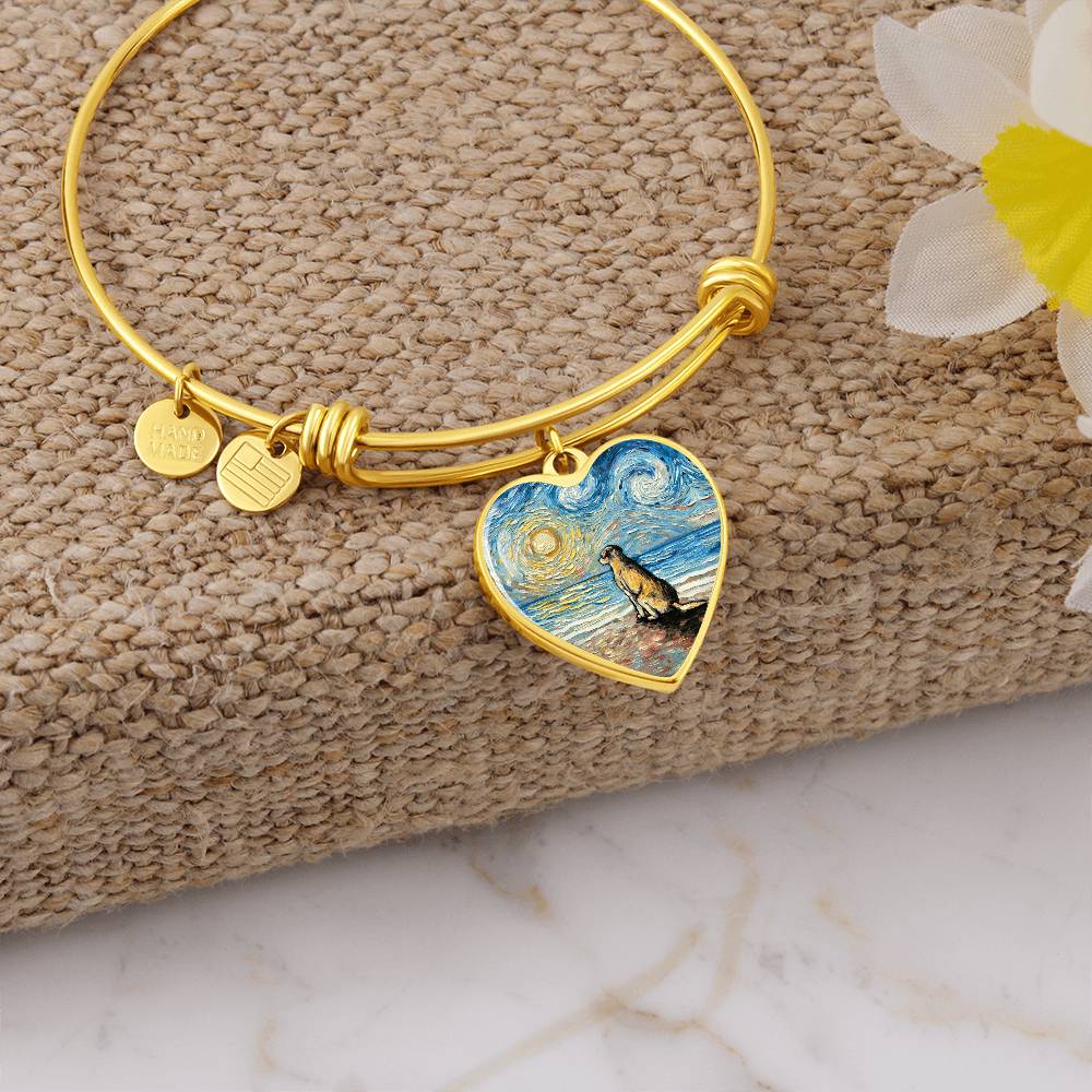 Beach Days - Yellow Labrador Heart Necklace