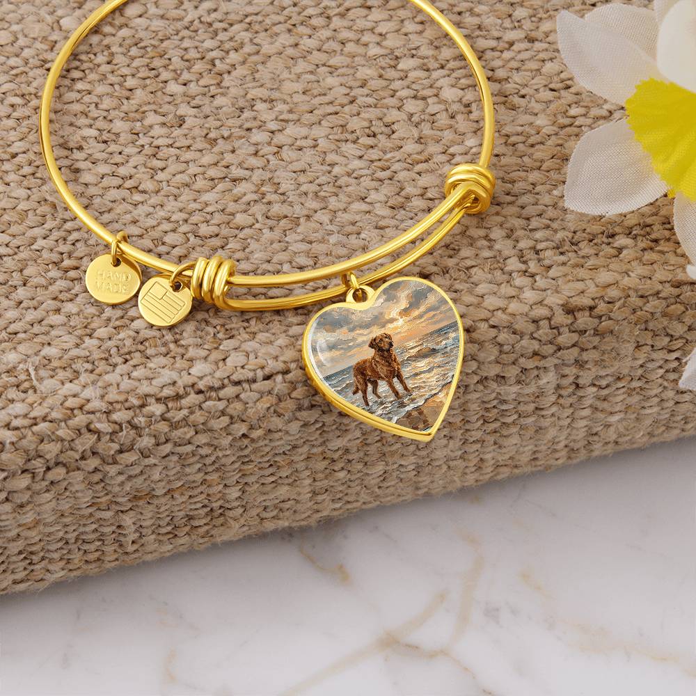 Beach Day - Chesapeake Bay Retriever Heart Bracelet