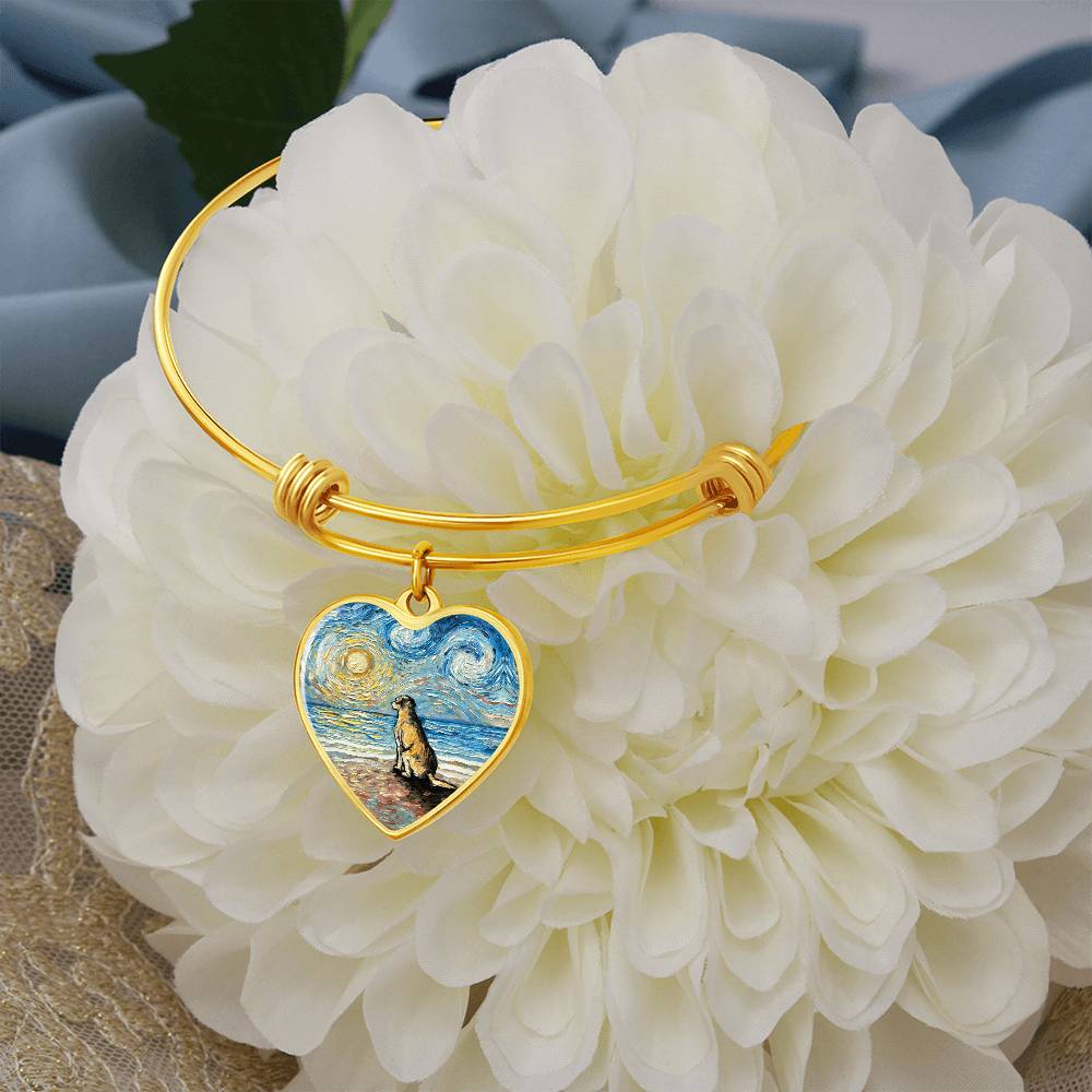 Beach Days - Yellow Labrador Heart Necklace