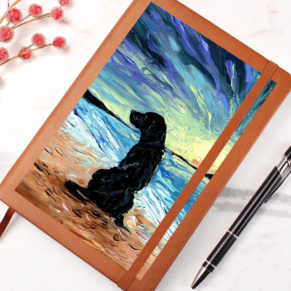 Beach Days - Black Lab Leather Journal
