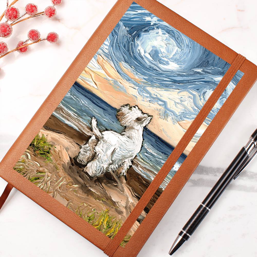 Beach Days - Westie Leather Journal