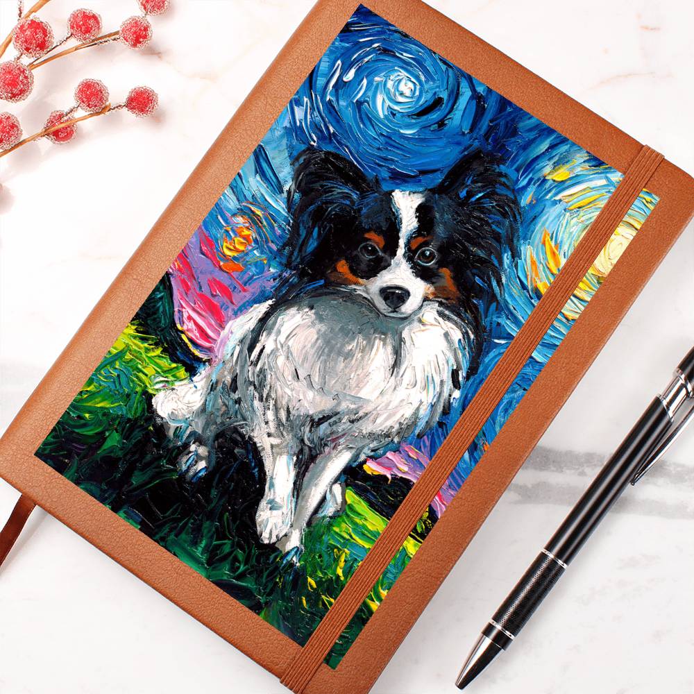 Papillon Starry Night Leather Journal