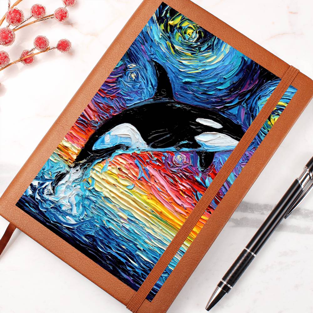 Orca Starry Night Leather Journal